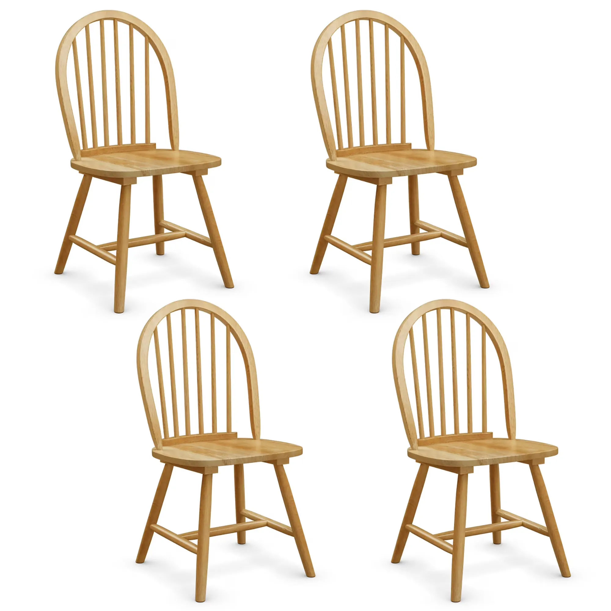Wood Dining Side Chair, Natural (Set of 4)